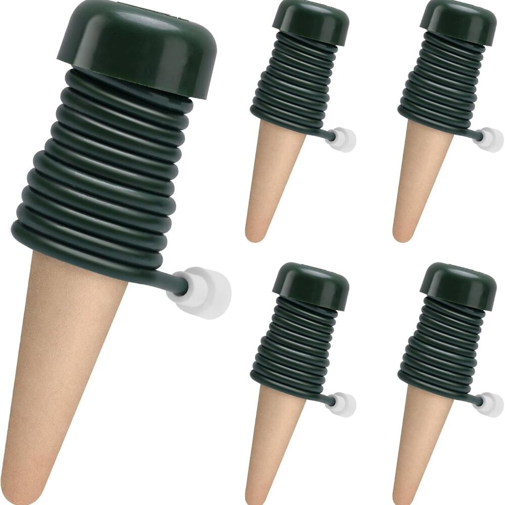 Self Watering Plant Stakes Terracotta Spikes Indoor Outdoor 5 Pack - Picture 2 of 12